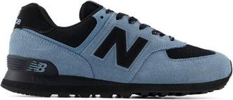 New Balance Hombre 574 en Azul/Negro, Gamuza/Malla, Talla 40.5