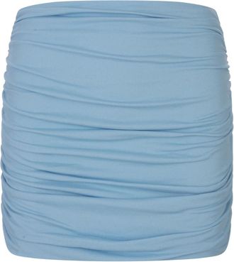 Tory Burch Blue Bliss Minirok met Ruffles - Dames - Korte rokken - Blauw - M - Rokken