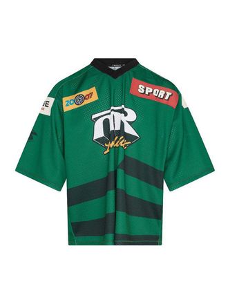 Martine Rose Green Technical Fabric T-Shirt