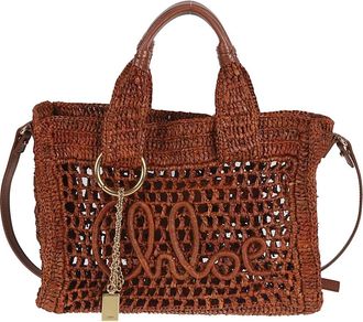 Chlo&eacute; Tassen, Dames, Bruin, ONE Size, Leer, East-West Summer Banana Small Tote Bag