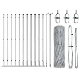 Berkfield Home Fencing Set Set of 2 Galvanized Steel 25 x 0.5 m Durable in Silver