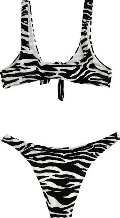 The Attico Womens Bicolor Polyamide Bikini Clothing