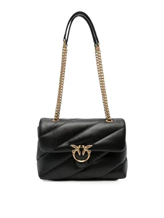 Pinko Black Love Puff Classic Quilted Bag