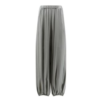 Alysi Tapered Trousers, female, Gray, Size: XS Silk Trousers