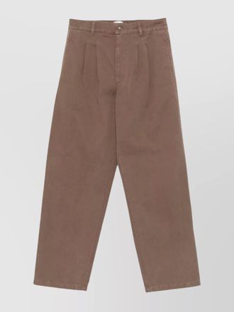 Isabel Marant pleated cotton loose fit trousers