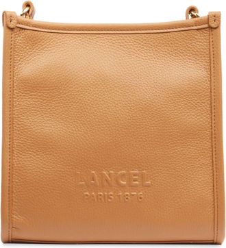 Lancel logo-embossed crossbody bag - women - CALFSKIN/Cotton - One Size - Brown
