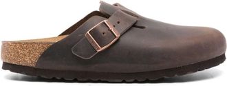 Birkenstock Schoenen, Dames, Bruin, 44 EU, Leer, Leren Anatomic Sandalen met EVA Zool