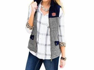 Gameday Couture Auburn University Prep For It Vest In Grey