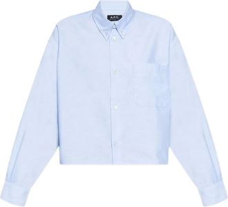 A.P.C. Camicia crop - Blu