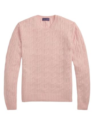 Ralph Lauren Purple Label cable-knit crew-neck sweater - Pink