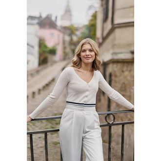 La petite &eacute;toile Geribd vest met V-hals, MINA