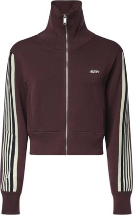 Autry Giacca in maglia di viscosa con zip integrale - - Sweatshirts & Hoodies - Donna - Rosso - L
