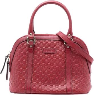 Gucci Pre-owned Mini Bags, female, Red, Size: ONE SIZE Pre-owned Mini Satchel