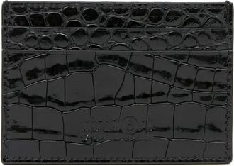 Maison Margiela Portacarte goffrato effetto coccodrillo - Nero