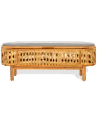 Safavieh Couture Dolly Cane & Wood Storage Bench