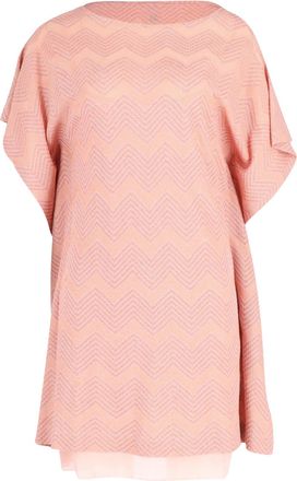 M Missoni Chevron Pattern Knit Kaftan in Pink Polyester