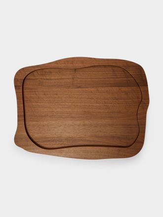 Yali Glass Moribana Walnut Wood Tray (21in/54cm)