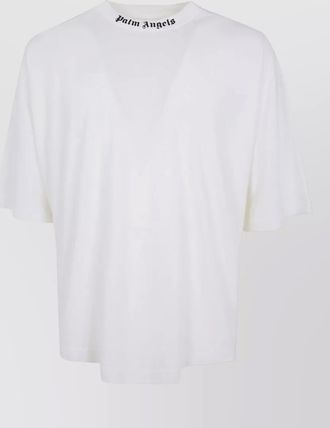 Palm Angels logo print cotton t shirt