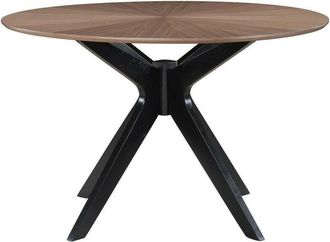 Miliboo Miliboo - Mesa De Comedor Redonda De Dise&ntilde;o En Nogal 120 Cm Dielli