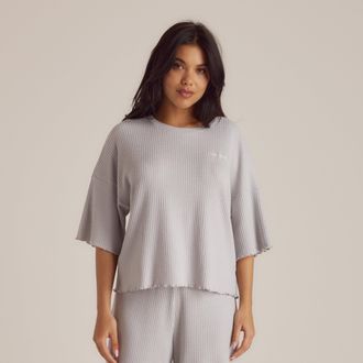 Lounge Soft Waffle Pyjama Top - Frost - XXL - The Perfect Gift For Her