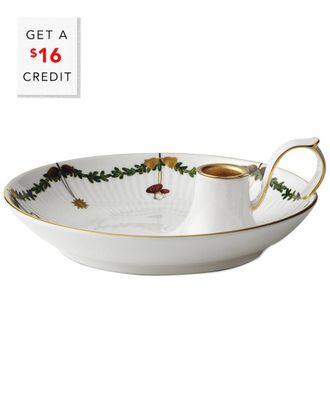 ROYAL COPENHAGEN Star Fluted Christmas Candlestick with $14 Credit