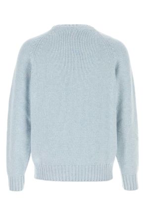 Umit Benan Mens Light-Blue Cashmere Sweater Lightblue Exterior: Maglie