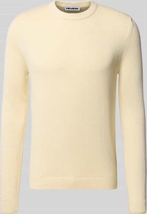 Review Strickpullover mit Rundhalsausschnitt in Ecru, Größe XXL