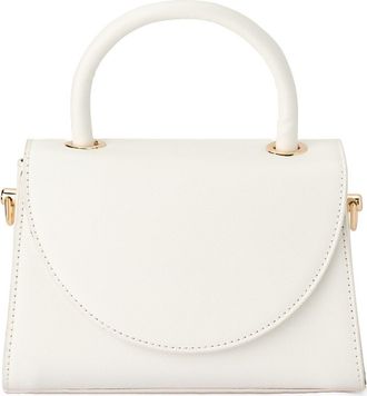 Olga Berg Sasha Faux Leather Top Handle Bag in White at Nordstrom