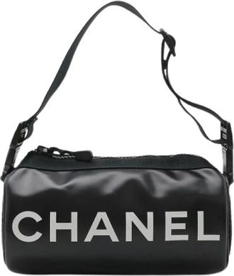 Chanel Pre-owned Sport Line Nylon Schoudertas - Dames - Vintage Schoudertas - Zwart - ONE Size - Nylon - Vintage