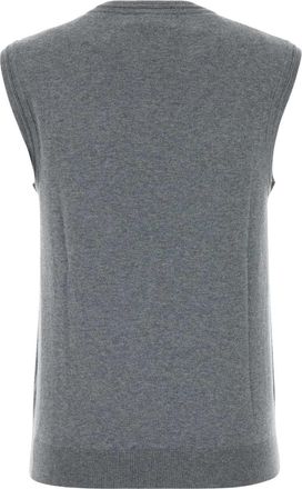 Lisa Yang Womens Agna Tank Top Gray Cotton Cashmere Tops