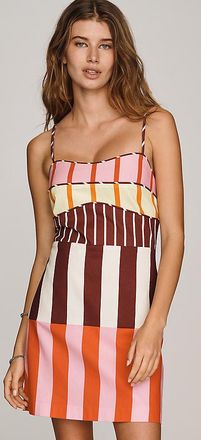 English Factory 100% Cotton Mixed-Print Mini Dress