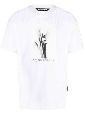 Palm Angels T-shirt met print - Wit