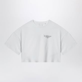 Givenchy White cropped T-shirt with logo print