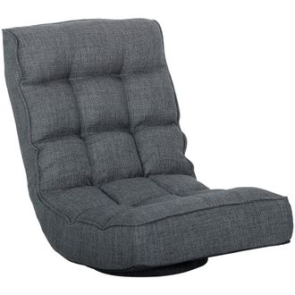 HOMCOM Silla de suelo 58x107x79 cm gris