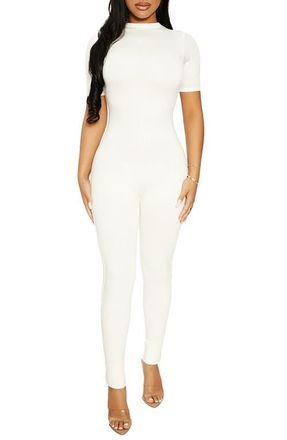 Naked Wardrobe The NW T Jumpsuit in Off White at Nordstrom, Size X-Small