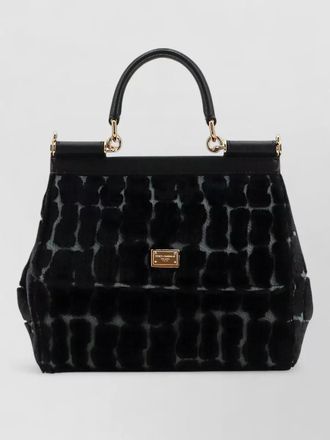Dolce & Gabbana sicily velvet shoulder bag