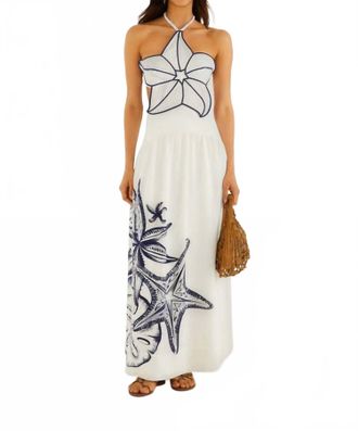 Farm Rio Coast Stars Maxi Dress In Off White