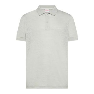 Sun 68 Polo Shirts, male, Gray, Size: 2XL Polo Jersey Linen S/S