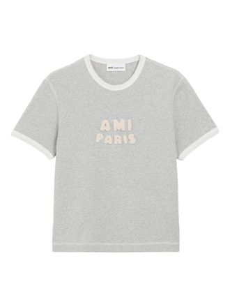 Ami Katoenen T-shirt met Ami Paris-logo