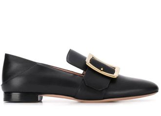 Bally Ladies Janelle Black Leather Loafers