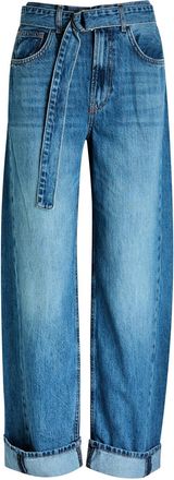 Free People East Bay Cuffed Straight-leg Jeans - Denim - 27 (W27 / UK8-10 / S)