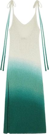 Alanui Wave Bloom maxi-jurk - Groen