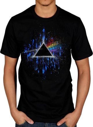 AWDIP Official Pink Floyd Dark Side of The Moon Blue Splatter 2 T-Shirt