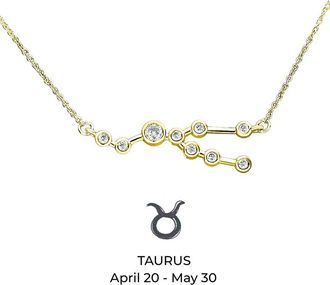 Sterling Forever 14K Cz When Stars Align Constellation Necklace