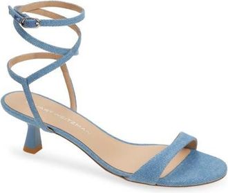 Stuart Weitzman Nudist Wrap Sandal in Washed at Nordstrom, Size 8.5