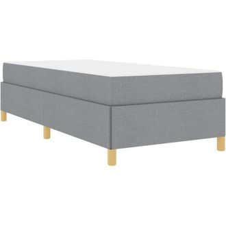 vidaXL Cama Tipo Box Spring Gris Claro Y Blanco Y Gris Claro Vidaxl