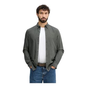 Lindbergh Camisa Oxford - Shirts - Hombre - Verde - S