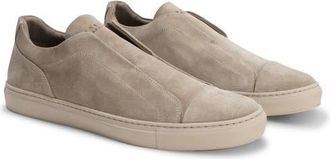 Robert Barakett Catro Laceless Suede Slip-On Sneaker in Sand at Nordstrom, Size 10.5