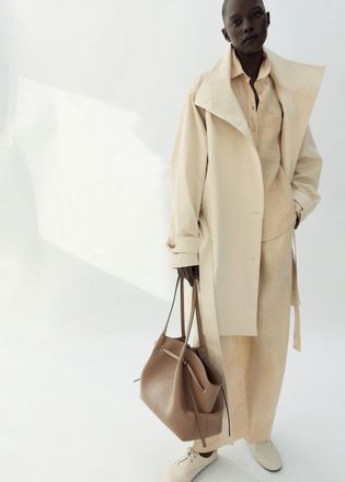 Mango Pantaloni diritti lino giallo pastello - Donna - XXS - MANGO