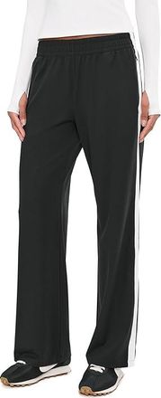 SPLITS59 Maxie Rigor Track Pant Womens Clothing Black/White : SM, Nylon/Spandex